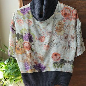 Zara Sheer and Sweater Knit Top